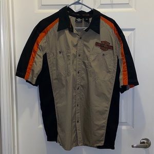 Original Harley Davidson Motorcycle Button Down